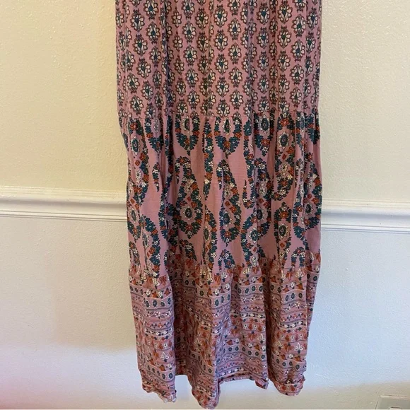 🍋Knox rose entro boho cottagecore peasant pleated dress bundle women’s L - Picture 11 of 16